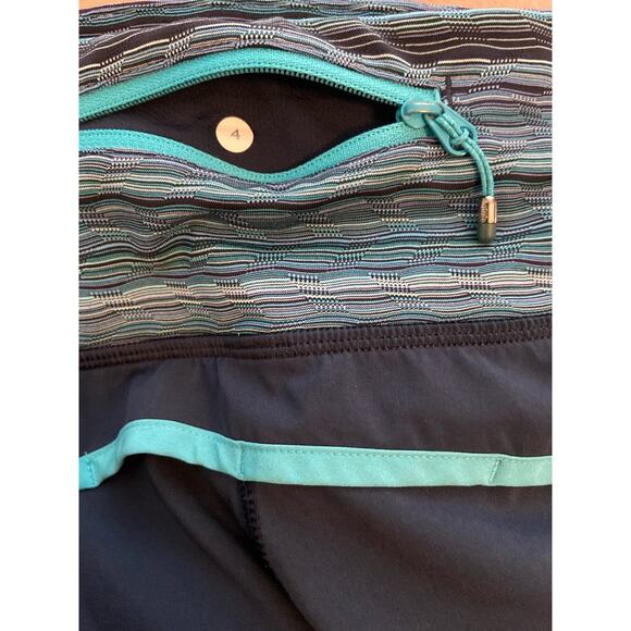 Lululemon Run Times Short Inkwell Space Dye Twist Naval Blue Peacock Blue 4 - Picture 5 of 6
